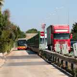 Ci stringiamo per far passare uno dei due bus che serve questa zona (� il 19, l�altro � il n.1)